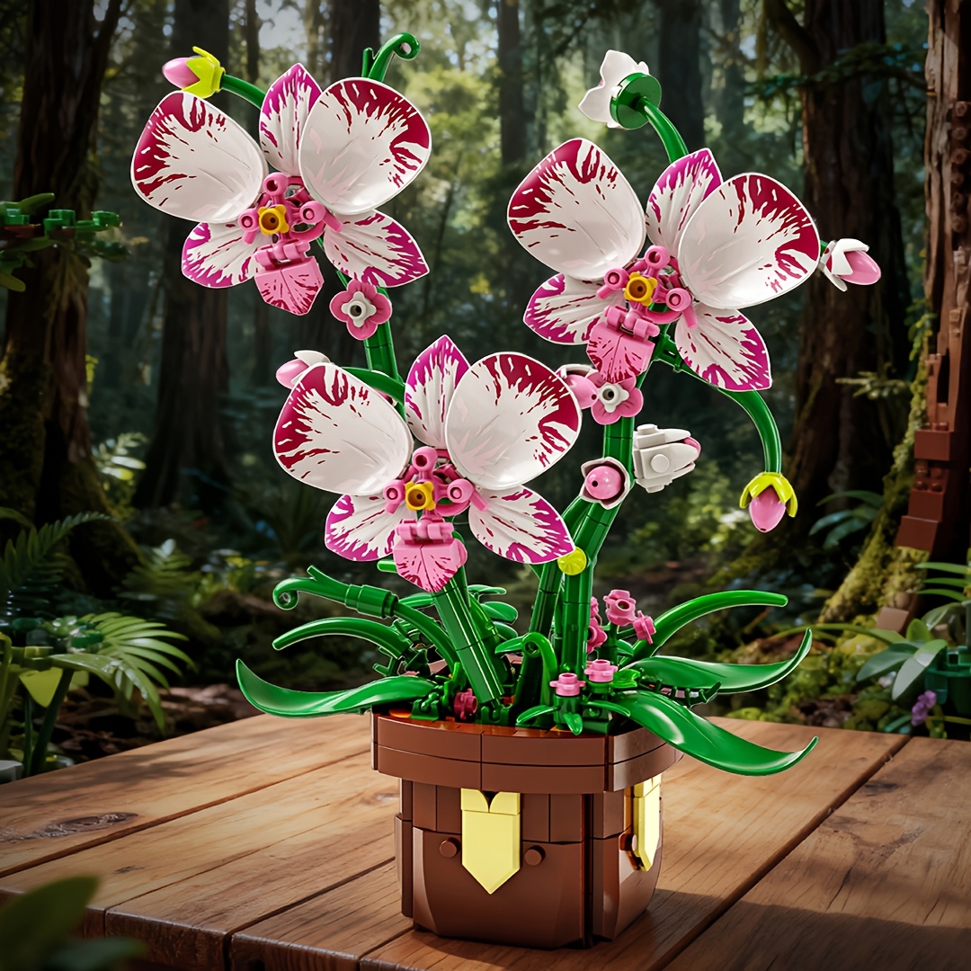 323pcs Orchid Building Blocks Flower Model Set